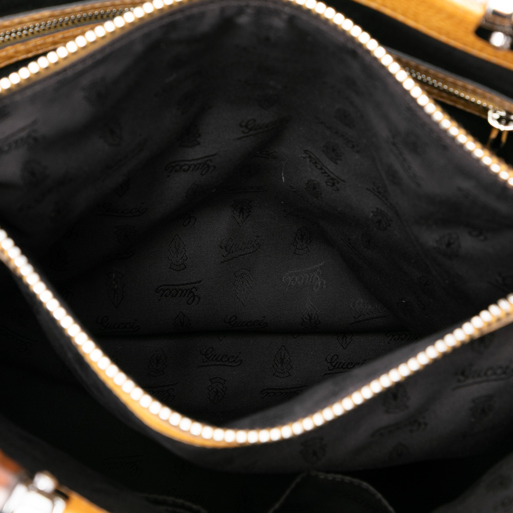 Pre-Loved Gucci Large GG Canvas Bamboo Libeccio Tote - Picture 4 of 7